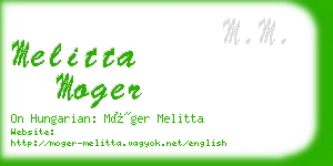 melitta moger business card